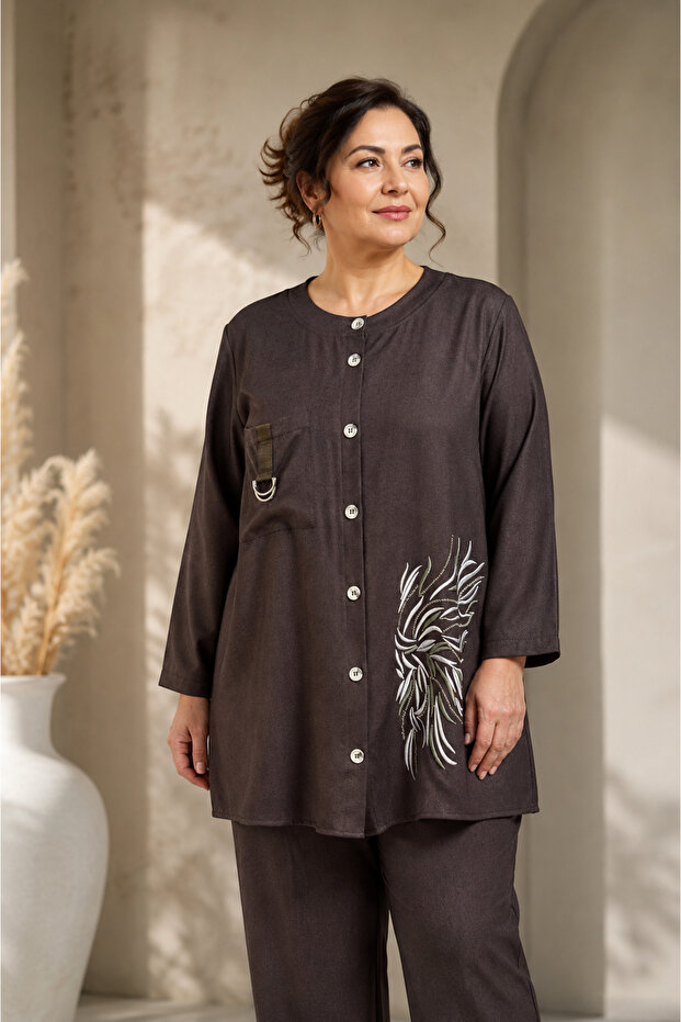Women's Sports Buttoned Jacket(Li̇m) 2055-Brown
