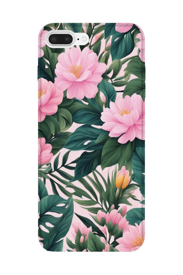iPhone 7 Plus Compatible Printed Transparent Phone Case |   Collection: Floraluxe Botanica