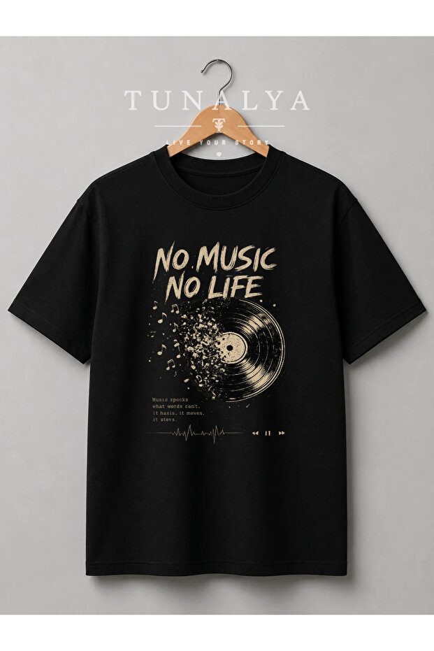 Tunalya Rock Özgür Ronknroll Design Premium Printed Unisex Cotton T-Shirt - High Quality