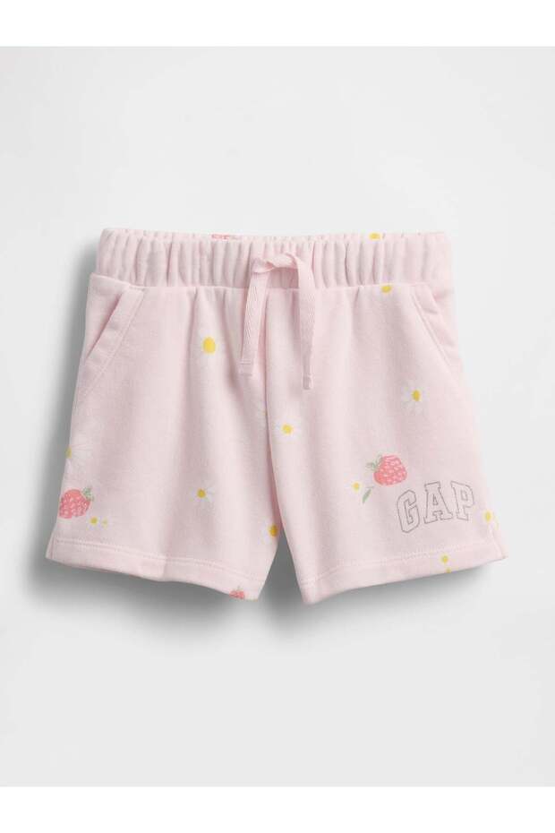 Baby Girl Logo Pull-On French Terry Shorts Pink