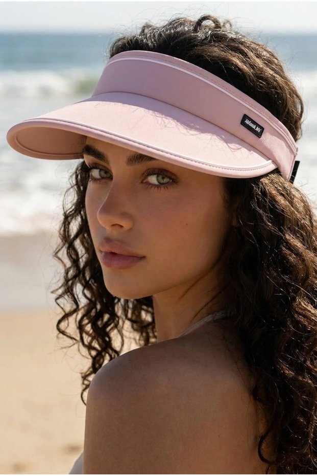 Women's Wide Brim UV Protection Adjustable Visor Hat