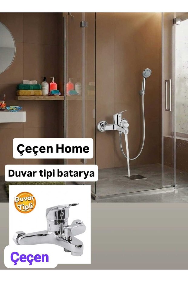 Chrome Bathroom Shower Faucet Wall Mounted Applique Faucet with On/Off Mix for Hot and Cold Water Adjustable Shower Cabin Bathtub Top Mount Faucet Set Standard Size Stainless Quality Stylish Plumbing Fixture Trend
