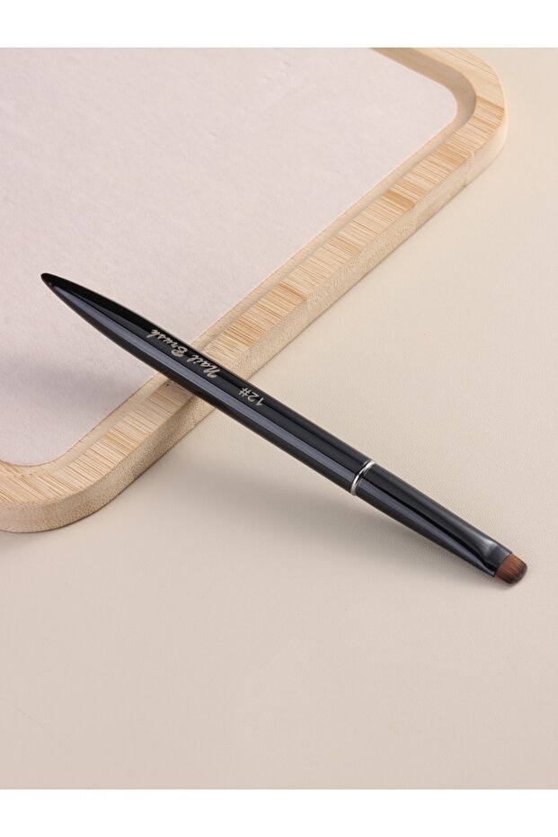 12 Black French Nail Brush With Multi-Functional Brush Head - Fine Nail Brush Suitable For Gel And A