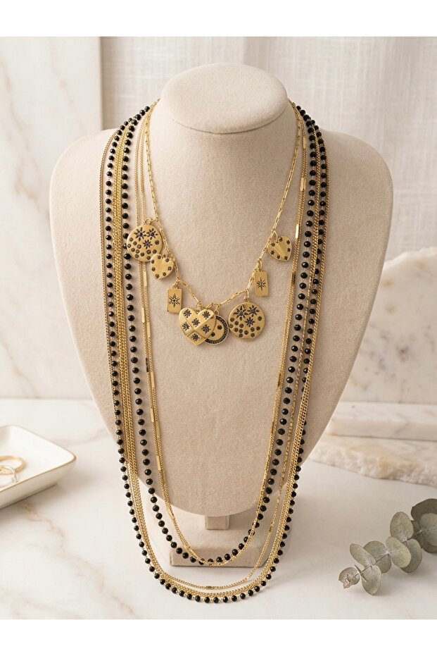 Brand Model Charm Layered Modern Necklace