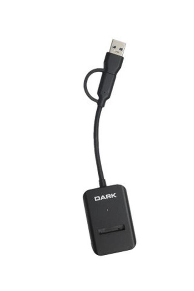 Dark Usb-A + Usb-C 10- m Key M.2 Nvme Ssd Portable Disk Docking Adapter Dk-Ac-Dsem3