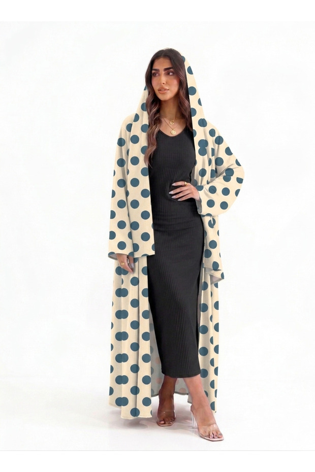 Beige Polka Dot Abaya
