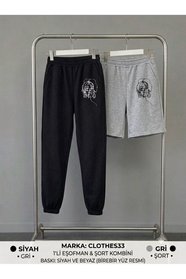 Sweatpants Shorts Thin Summer Sweat-Proof Women's Face Printed Women's / Girls' Model