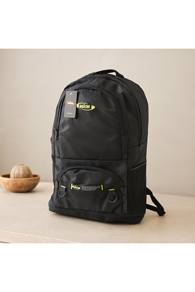Ergonomic 4-Compartment Mountaineering Backpack - Black