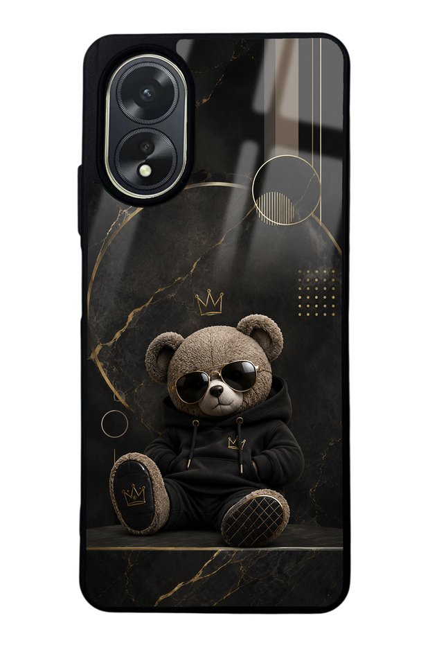 Oppo A38 Royal Teddy Design Glossy Phone Case