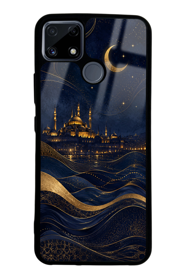 Realme C25 Golden Crescent Bosphorus Design Glossy Phone Case