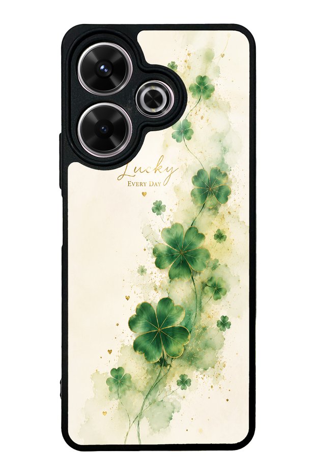 Xiaomi Redmi 13 4g Lucky Clover Whisper Design Glossy Phone Case