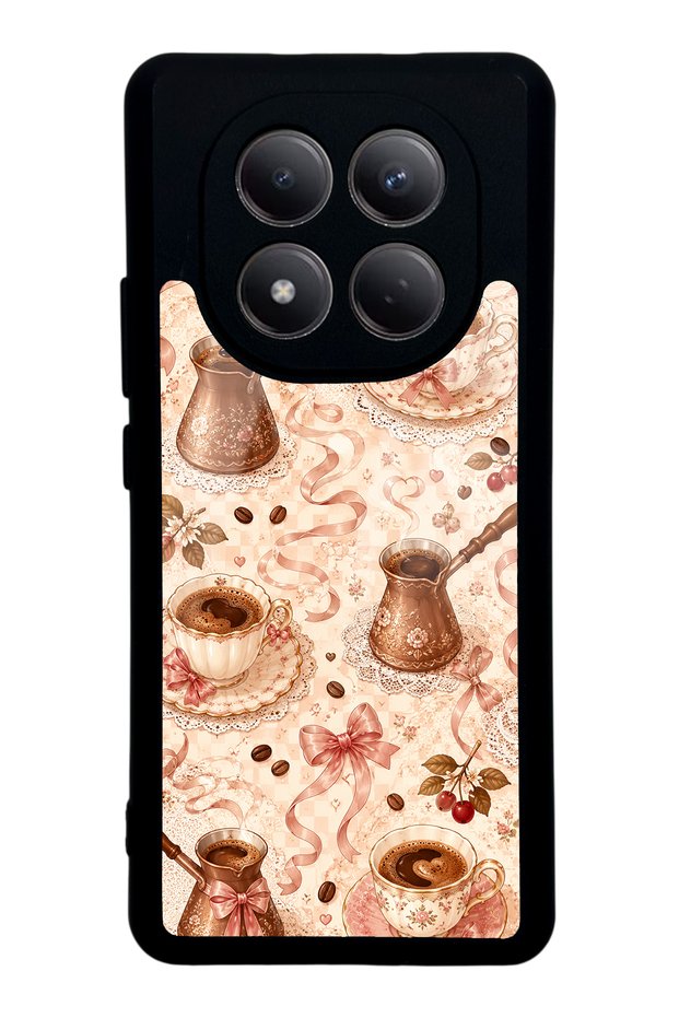 حافظة هاتف لامعة بتصميم فيونكة بلون القهوة من سلسلة Xiaomi Redmi Note 15