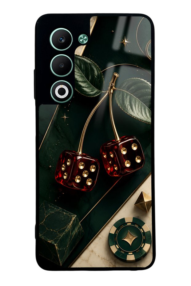 Oppo A5 5g Emerald Casino Cherry Design Glossy Phone Case