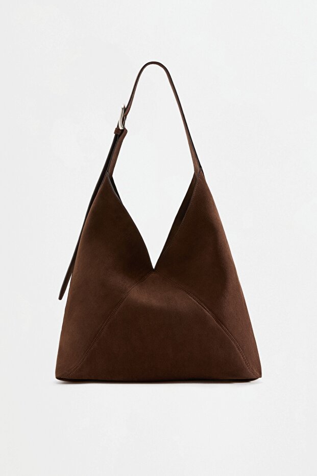 Suni süet shopper çanta