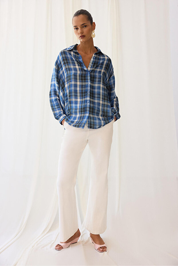Saten Plaid Shirt