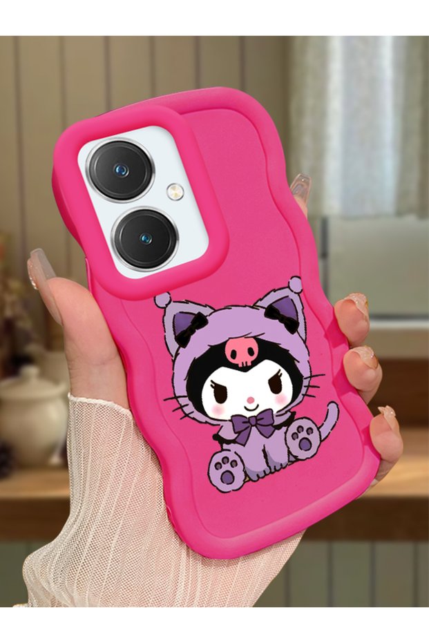 Vivo Y27 Compatible Case Camera Protector Red Silicone Couple Phone Case Kuromi Pattern