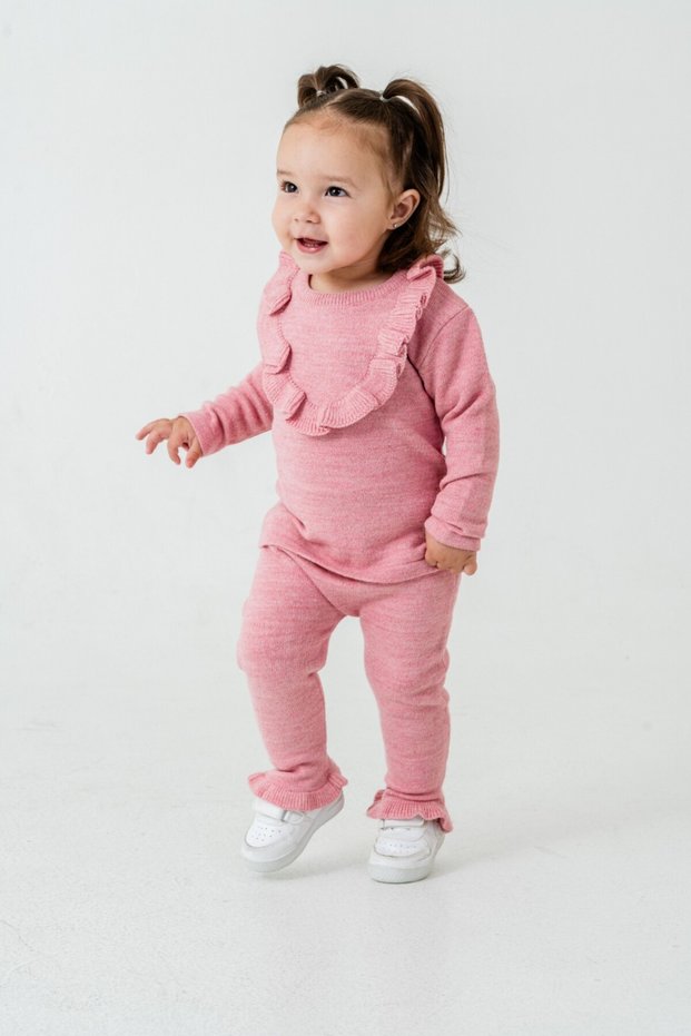 Girl's Ruffle Detail Knitwear Set 22109