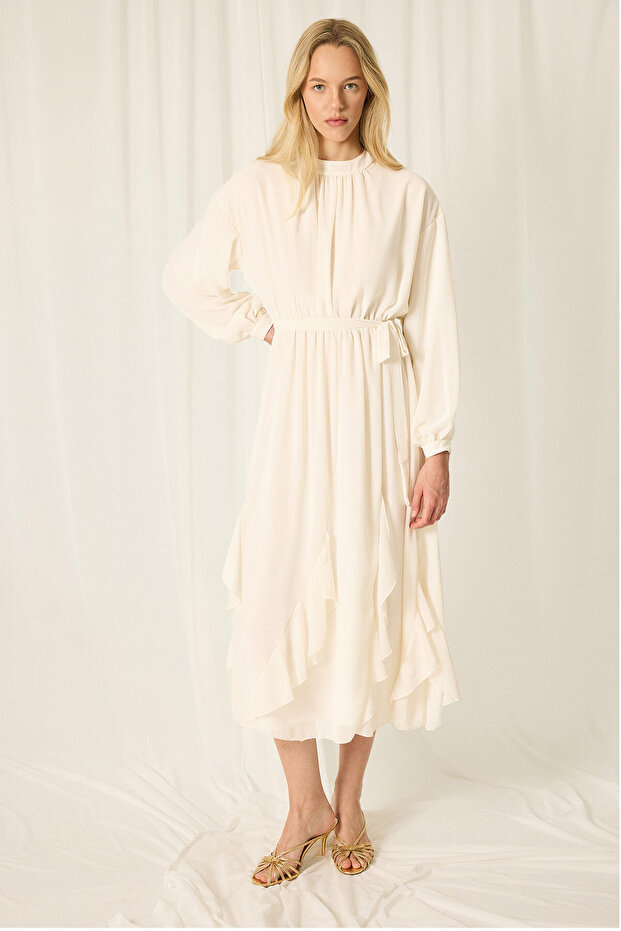 Skirt with Fluttered Hem Dress
