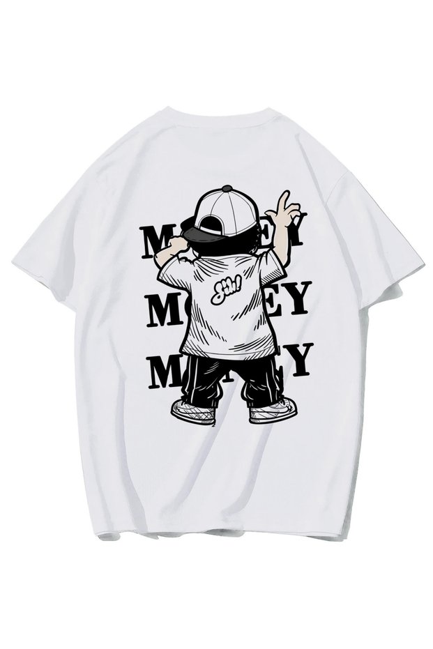 Unisex Oversize Money Money Money T-Shirt (White)