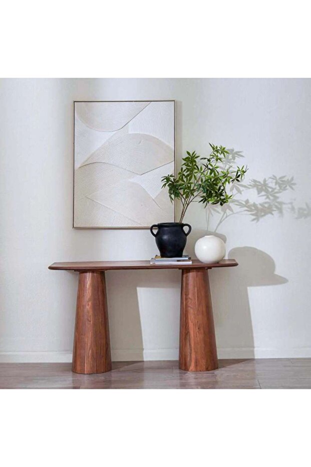 CAYMAN CONSOLE TABLE SOLID WOOD - BROWN"