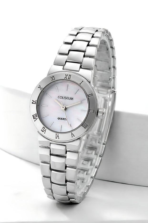Silver Shk4004 Metal Cord, Roman Numeral Detail, Women's Wristwatch