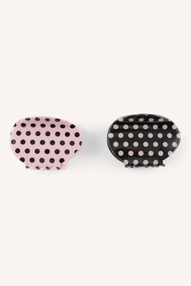 Women's 2-Piece Polka Dot Hair Clips I2607Axns