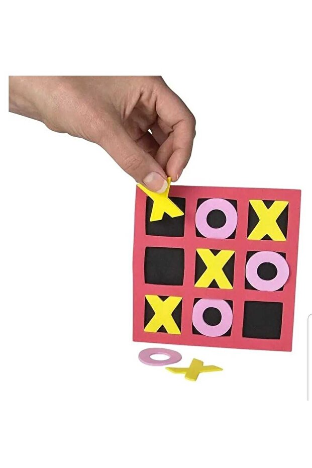 ToyAE - 3 sets Tic Tac Toe Cognitive Learning Toys OX Chess Puzzle Mini Board Game EVA Birthday