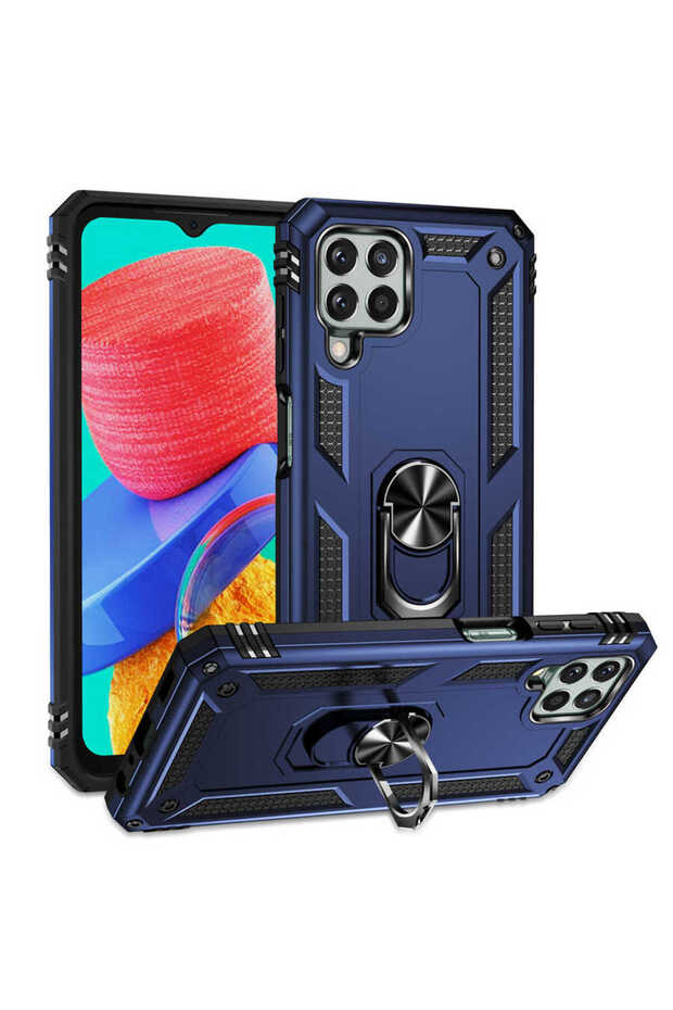 Galaxy M33 Case Camera Protector Magnetic Stand Tank Protection Senk