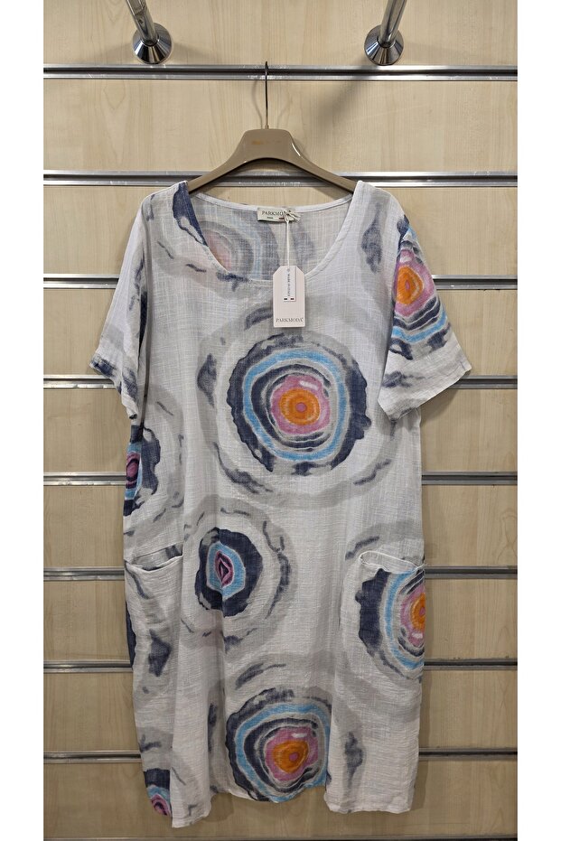 Italian Short Dress 100% Cotton Fine Weave