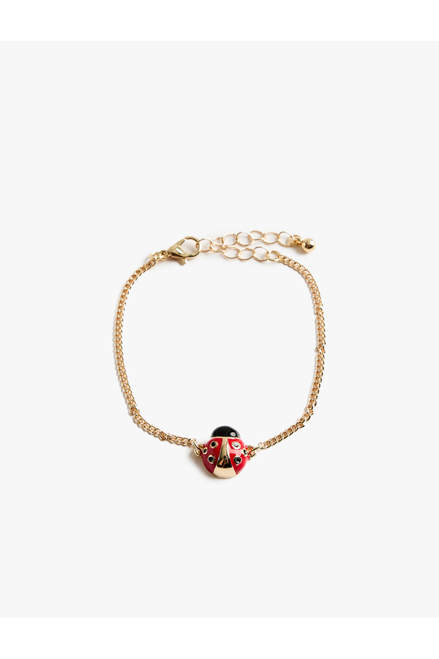 Ladybug Detailed Chain Bracelet