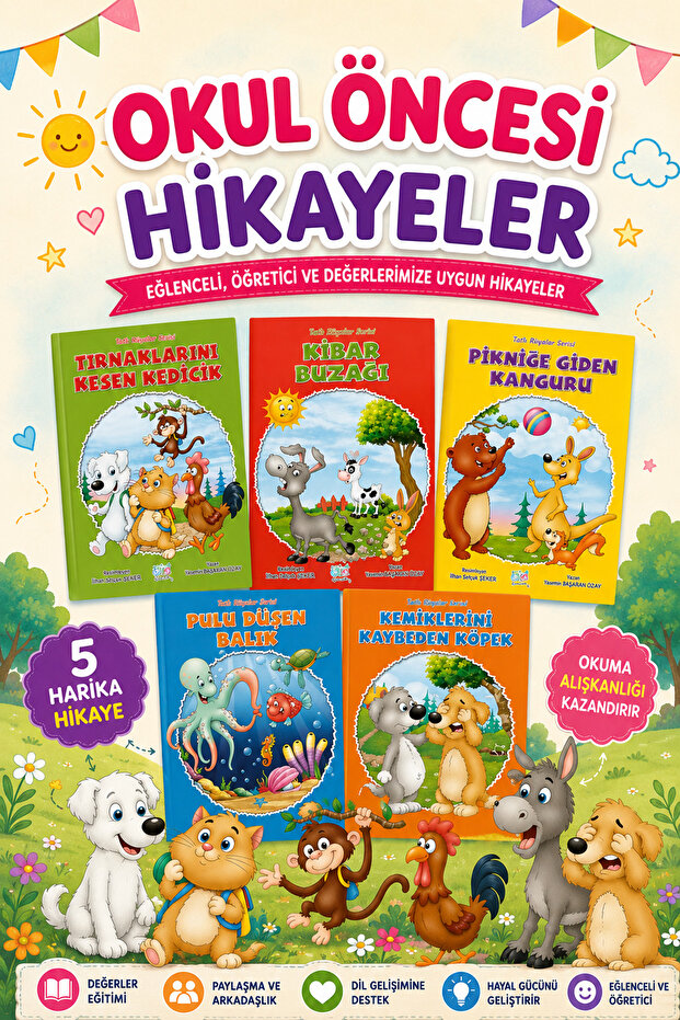 Okul Öncesi Eğitici Öyküler -3 (5 Kitap)