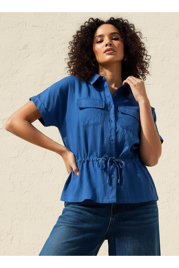 UTILITY STYLE TOP WITH FRONT TIE KNOT