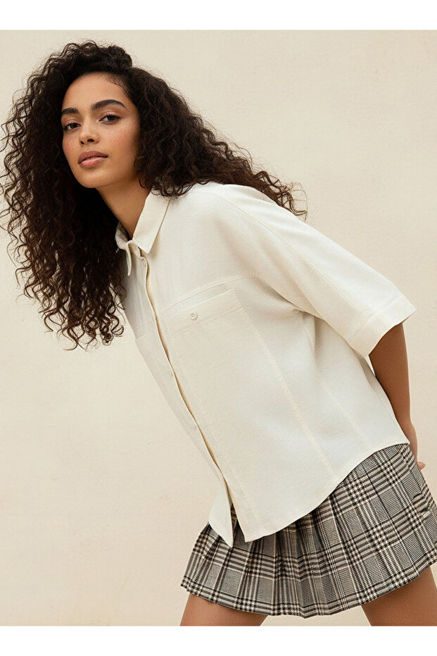 POCKET DETAIL SHIRT SET