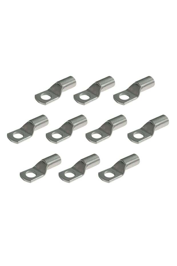 Copper Cable Lugs Ring Terminal Connectors - Pack of 10 (Cable Size 16mm, Hole Size 6mm)