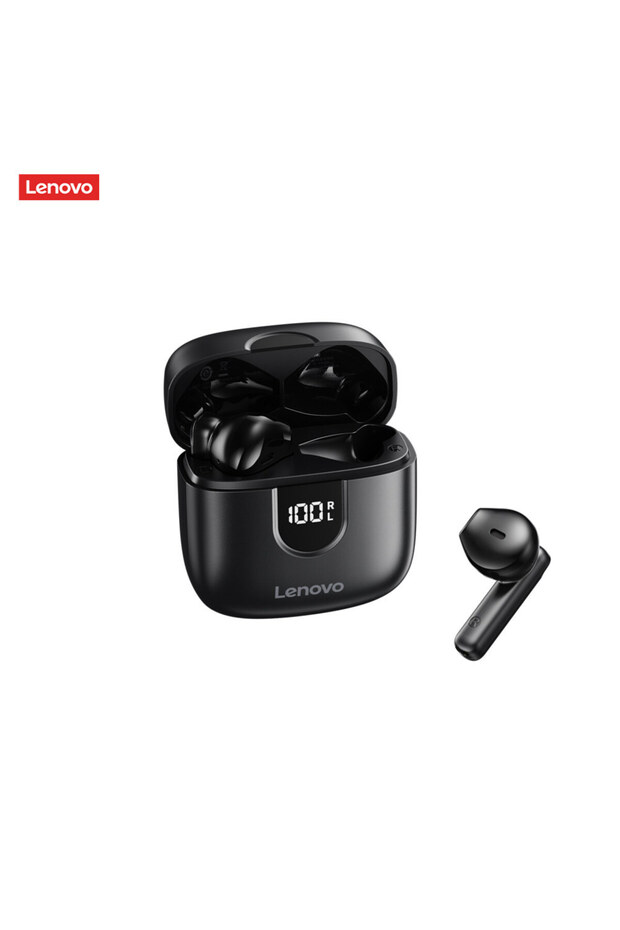 black NEW Lenovo EA120 Wireless Earphones, Bluetooth 5.4, Dual Mode Decoding, Digital Display, Game