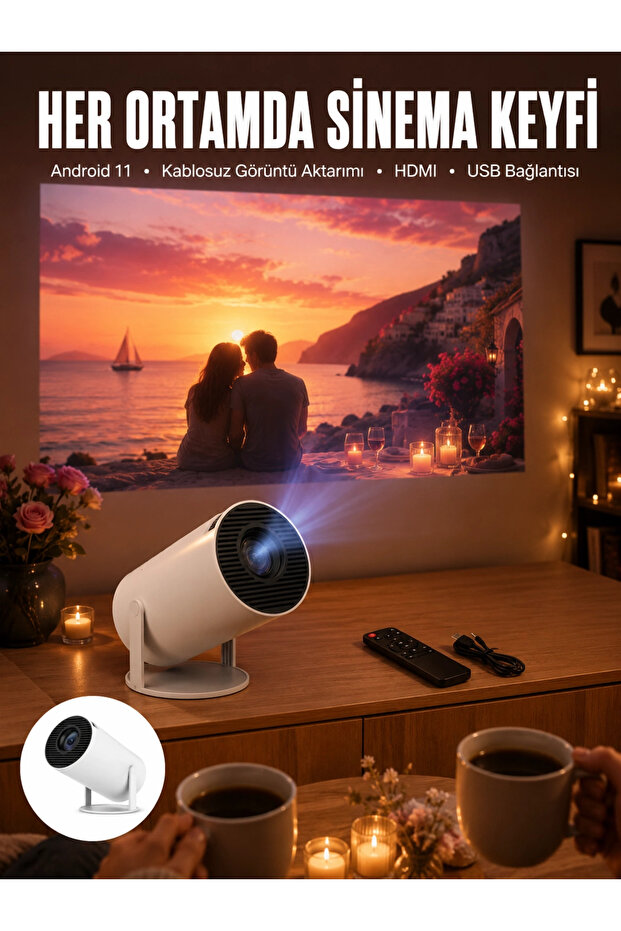 Special Gift for Lovers: New Generation Footed Cinema Projector