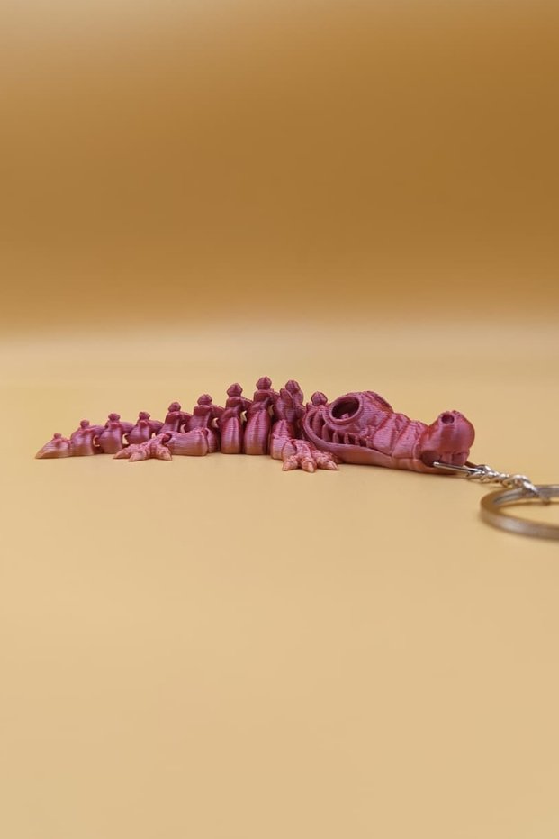 Movable Color-Changing Crocodile Keychain (Large Size: 12cm) - Movable Keychain Bag Ornament Charm