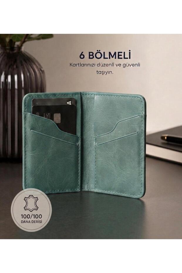 Genuine Calfskin 100% Genuine Leather Handmade Card Holder - Wallet
