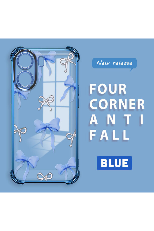 Xiaomi Redmi 13C Compatible Transparent Back Four-Corner Reinforced Impact Protection Silicone Case