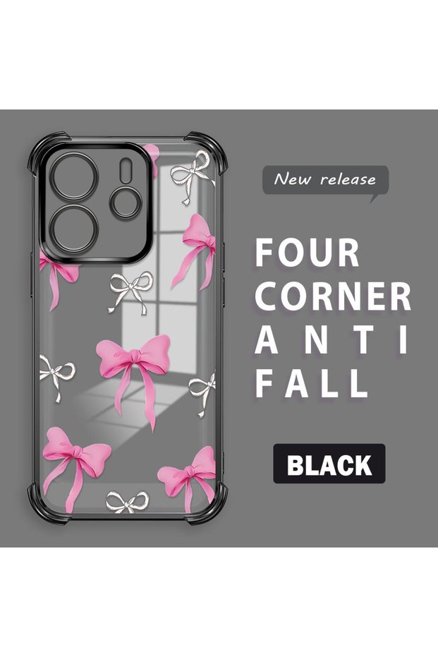 Xiaomi Redmi Note 14 4g Compatible Transparent Back Four-Corner Reinforced Impact Protection Silicone Case