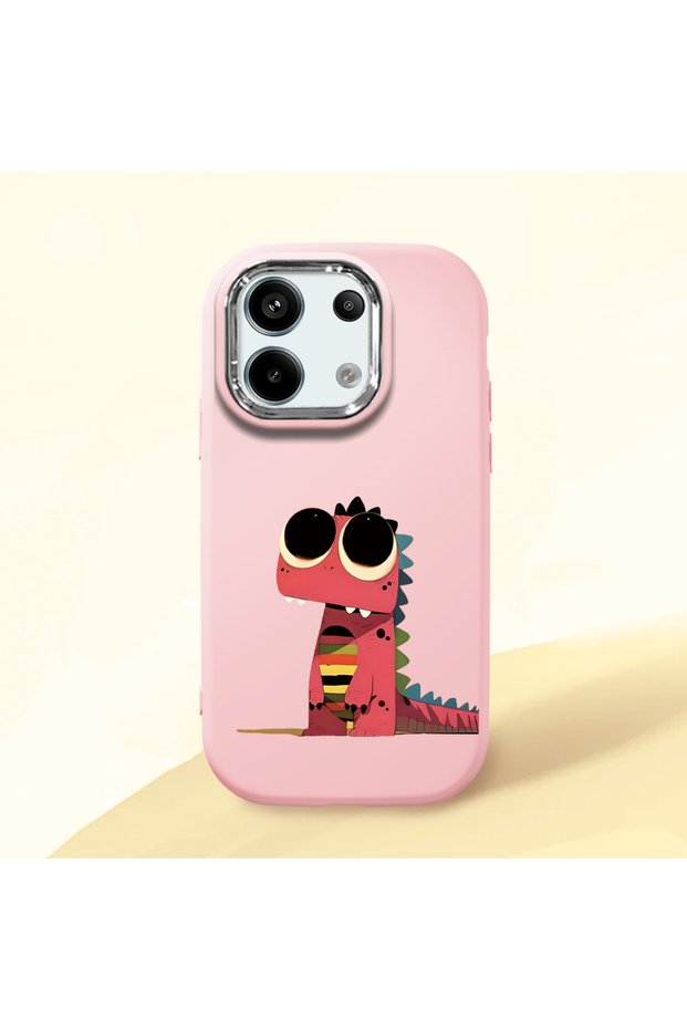 Redmi Note 13 Pro 5g Compatible Shock-Absorbing Camera Protected Pink Silicone Case
