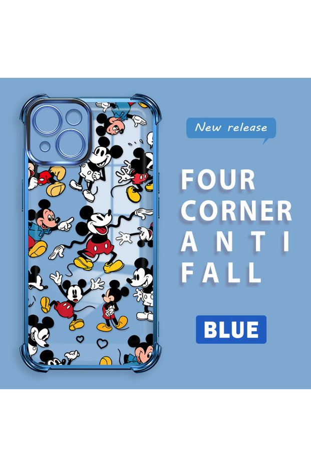 iPhone 15 Compatible Transparent Back Panel Four-Corner Reinforced Impact Protection Glossy Edge Silicone Case