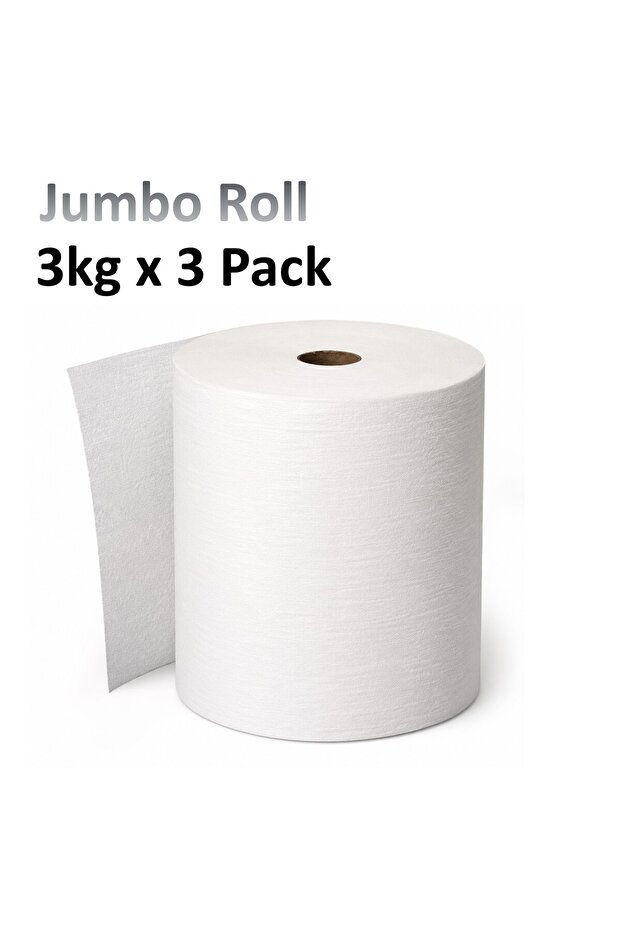 Jumbo Roll Tissue - 3kg x 3 Pack Premium Quality