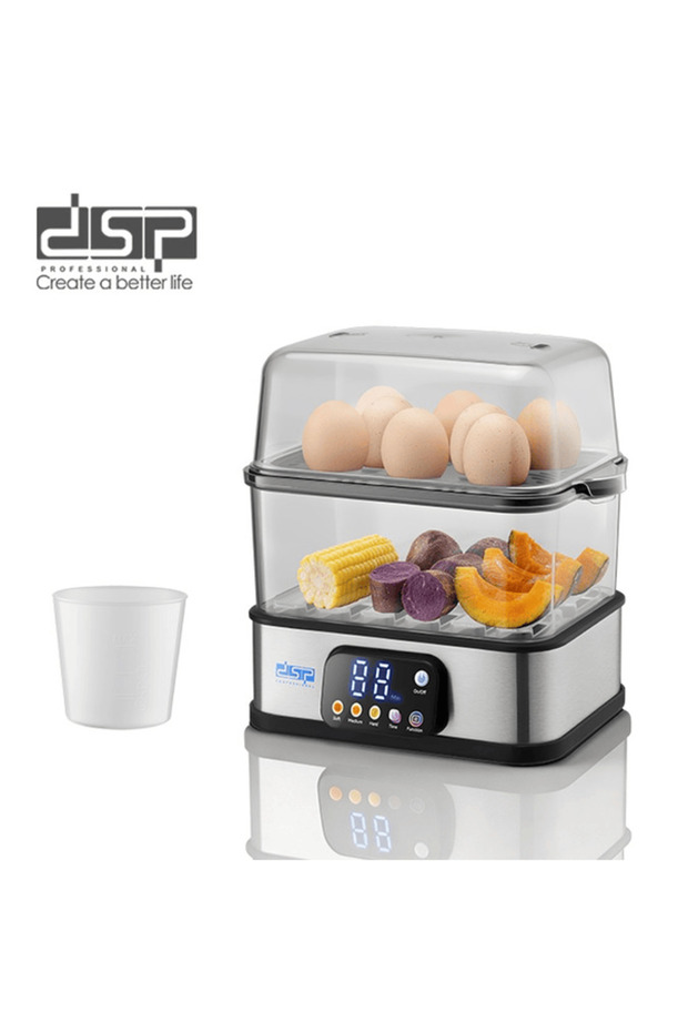 KA5019 Egg Steamer 300W, 8 Eggs, 3 Cooking Modes, 2.5L 2-Tier Food Steamer