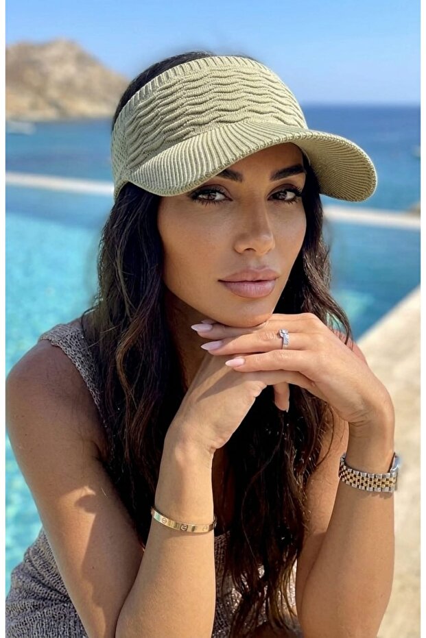 Summer Knitted Textured Women's Visor Hat - Sports Style Cap Hat