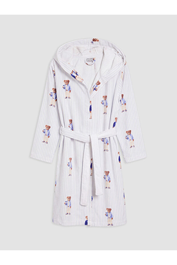 Esvab • Modern & Distinctive Cute Teddy Bear Printed Boys' Bathrobe