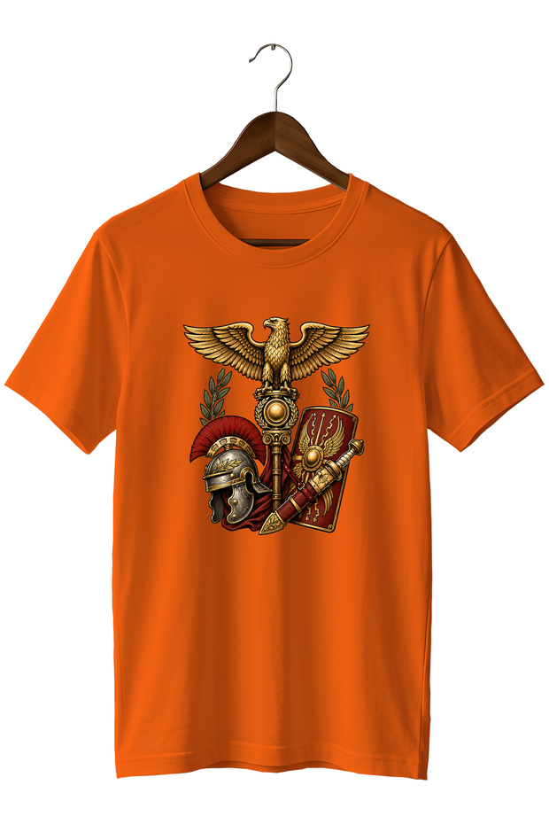 Roman Empire Eagle and Legionary Helmet Printed Unisex T-Shirt – Ancient Rome Design