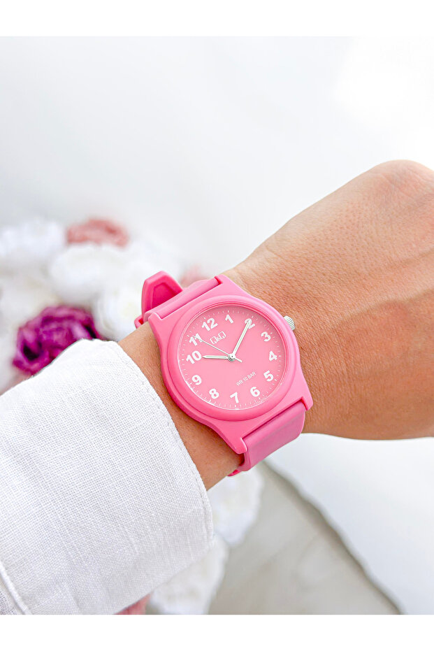 Colorful 10 Atm Waterproof Unisex Wristwatch Pink