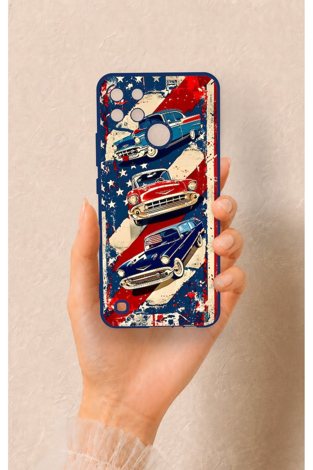 Realme C21Y Compatible American Chevrolet Patterned Silicone Case