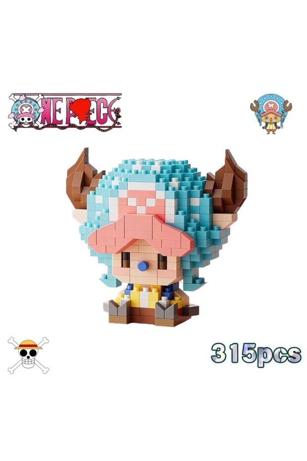 Bandai No box 1pc ONE PIECE Sun God Nika Luffy Micro Building Block Chopper Ace Buggy 3D Anime Model